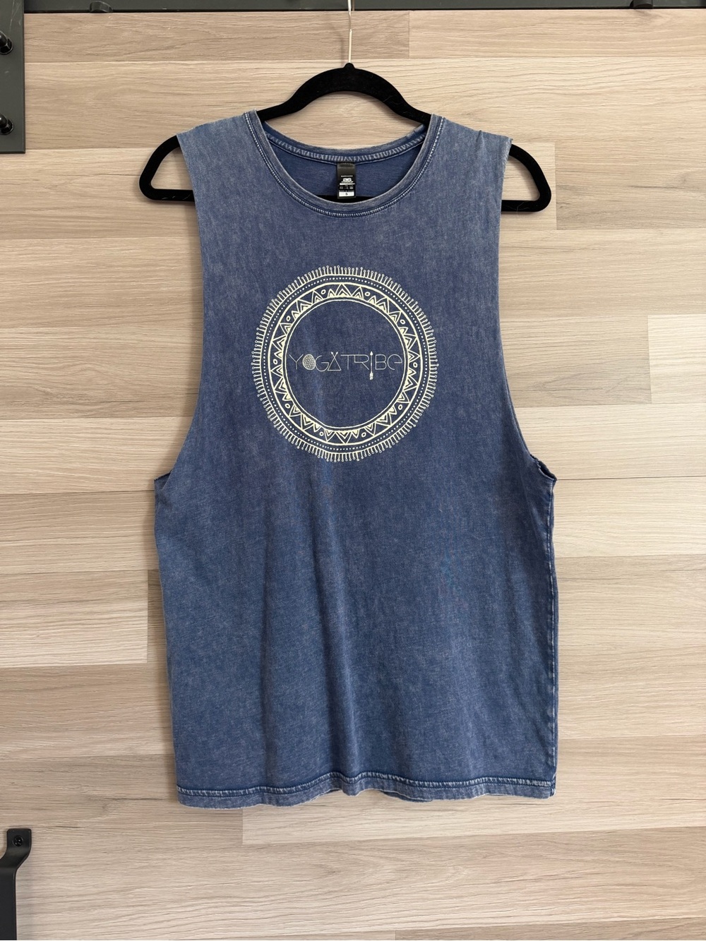 AS Colour Barnard Muscle Tank Top - Yoga Tribe Graphic Print - Stone Washed Blue